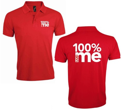 Picture of UKAD Men's 100% Me Red Polo Shirt S-XXL