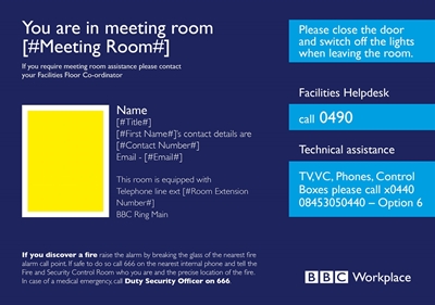 Picture of BBC Meeting Room Sign A4